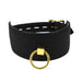 Bound Noir Nubuck Leather Collar with O Ring