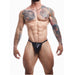 C4M Boost Black Leatherette G-String Medium